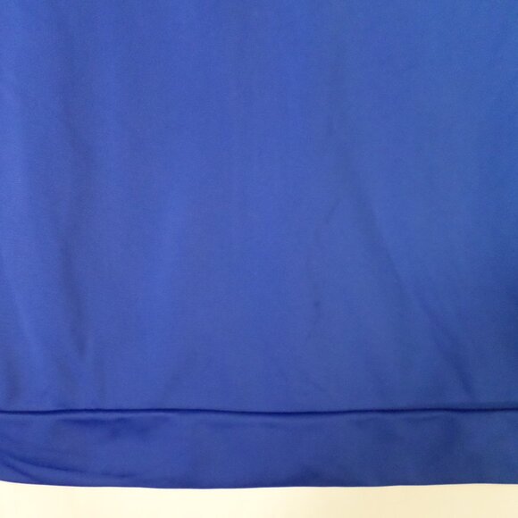 Adidas Royal Blue White Black Stripe Zip Front Tricot Boys Active Warm Up Med - Picture 12 of 13